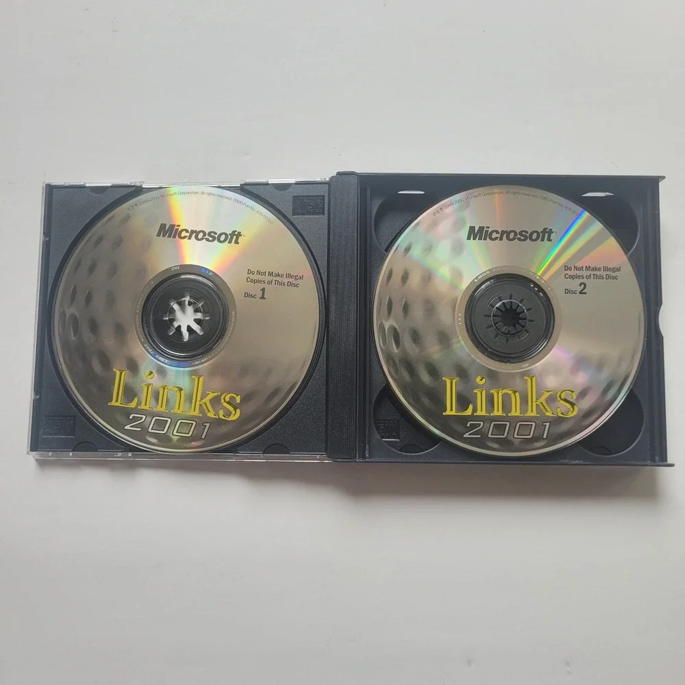 Microsoft Links 2001 PC Golf Sim Arnold Palme 4-Disc Game Manual